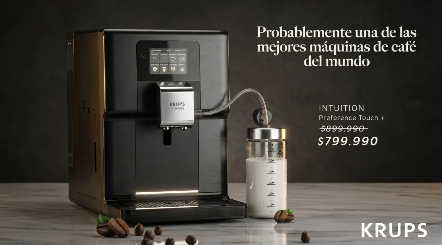 Campaña de la cafetera Krups Intuition Preference Touch