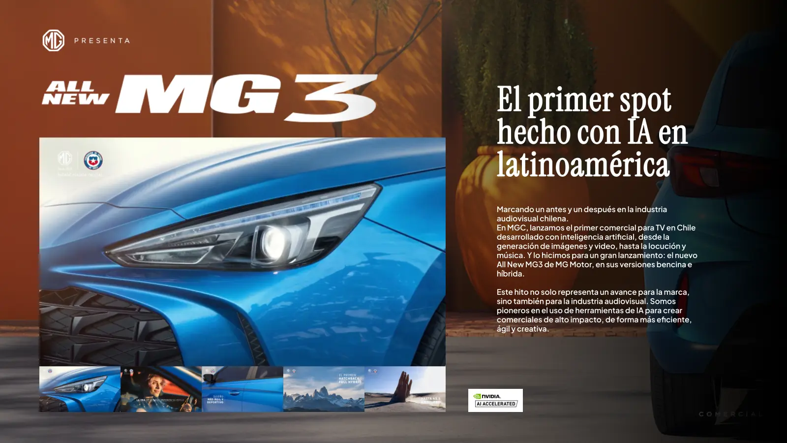 Producción del comercial All New MG3 desarrollada con inteligencia artificial