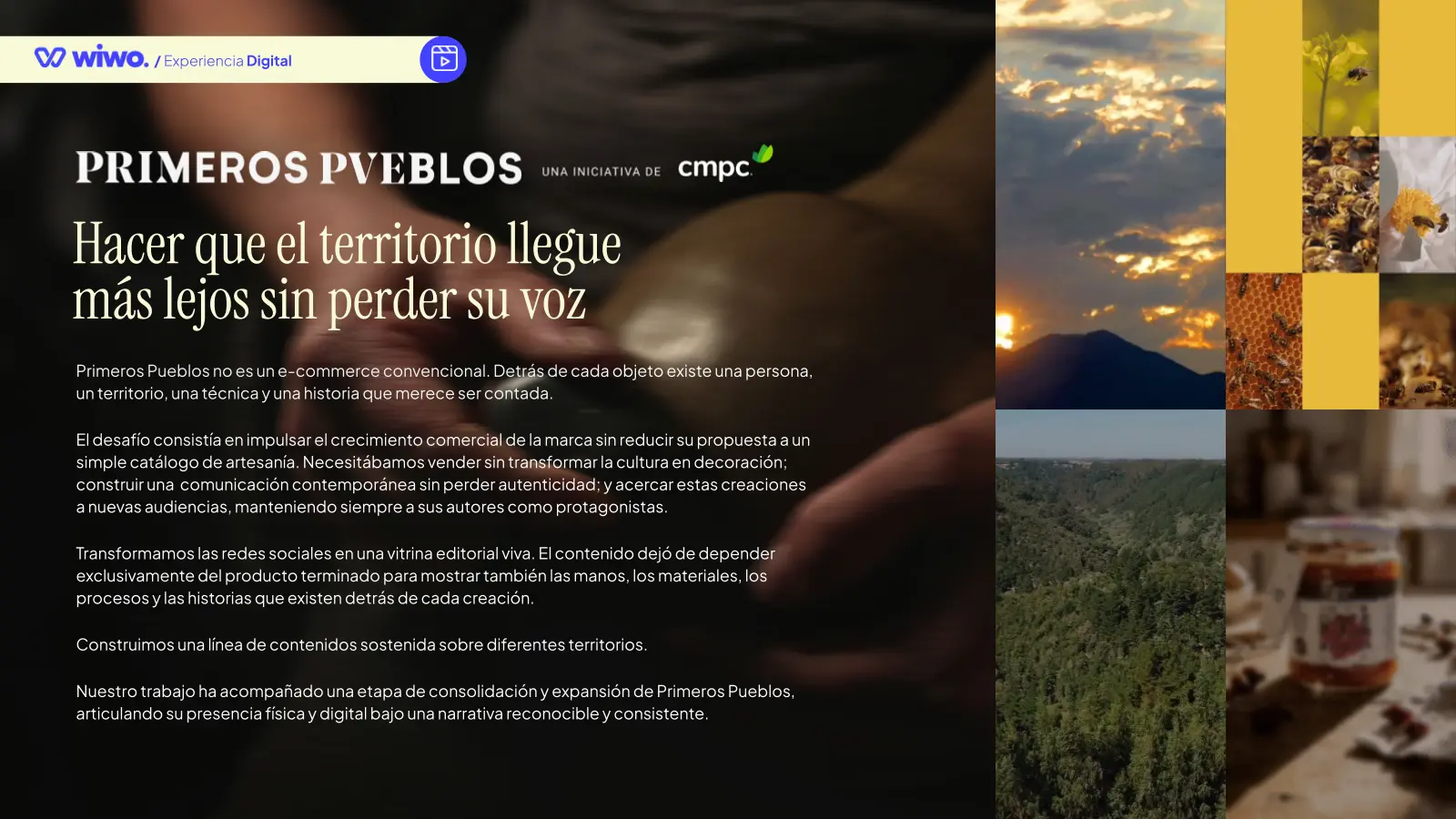 Presentación de la narrativa editorial de Primeros Pueblos