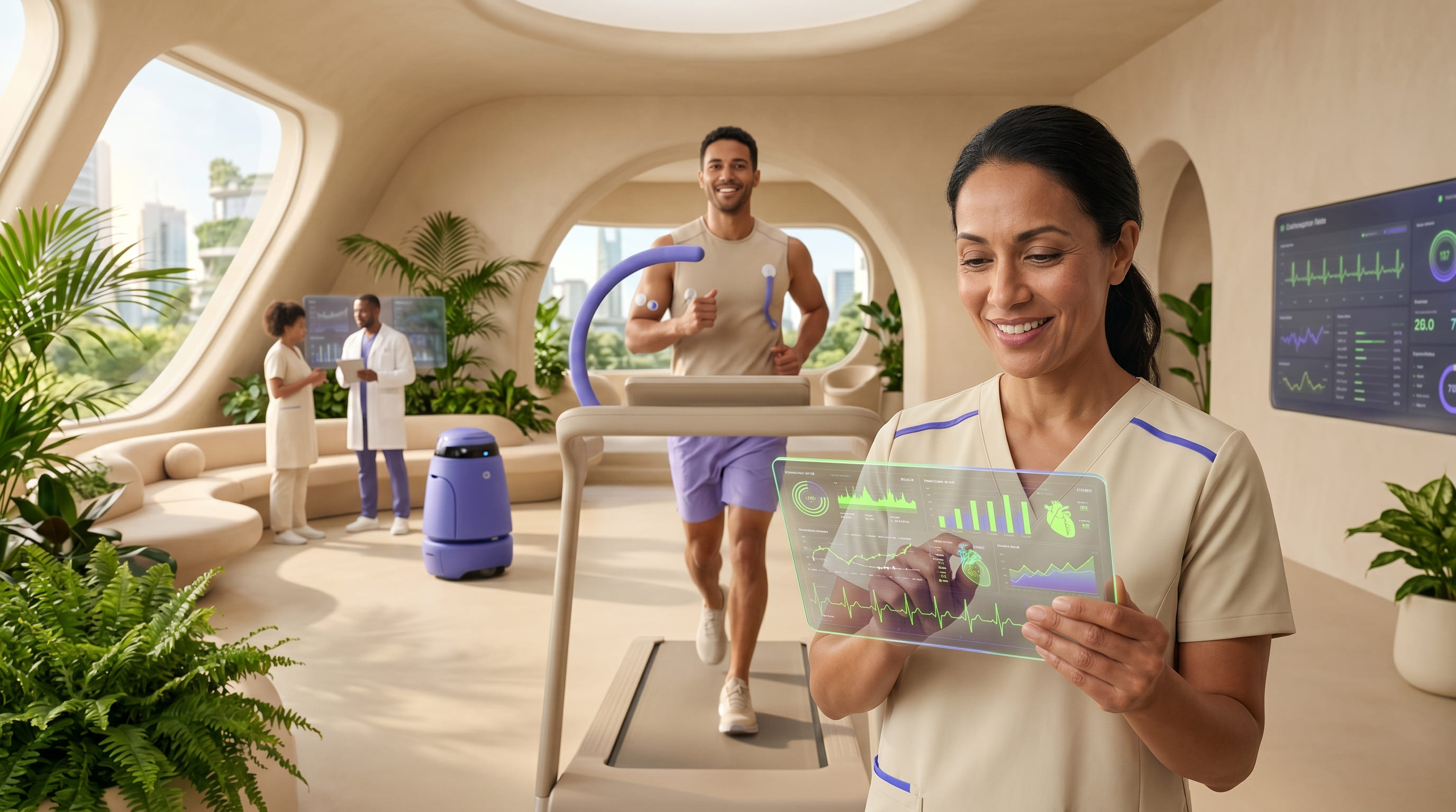 Centro de salud monitoreando datos con plataforma Wiwo