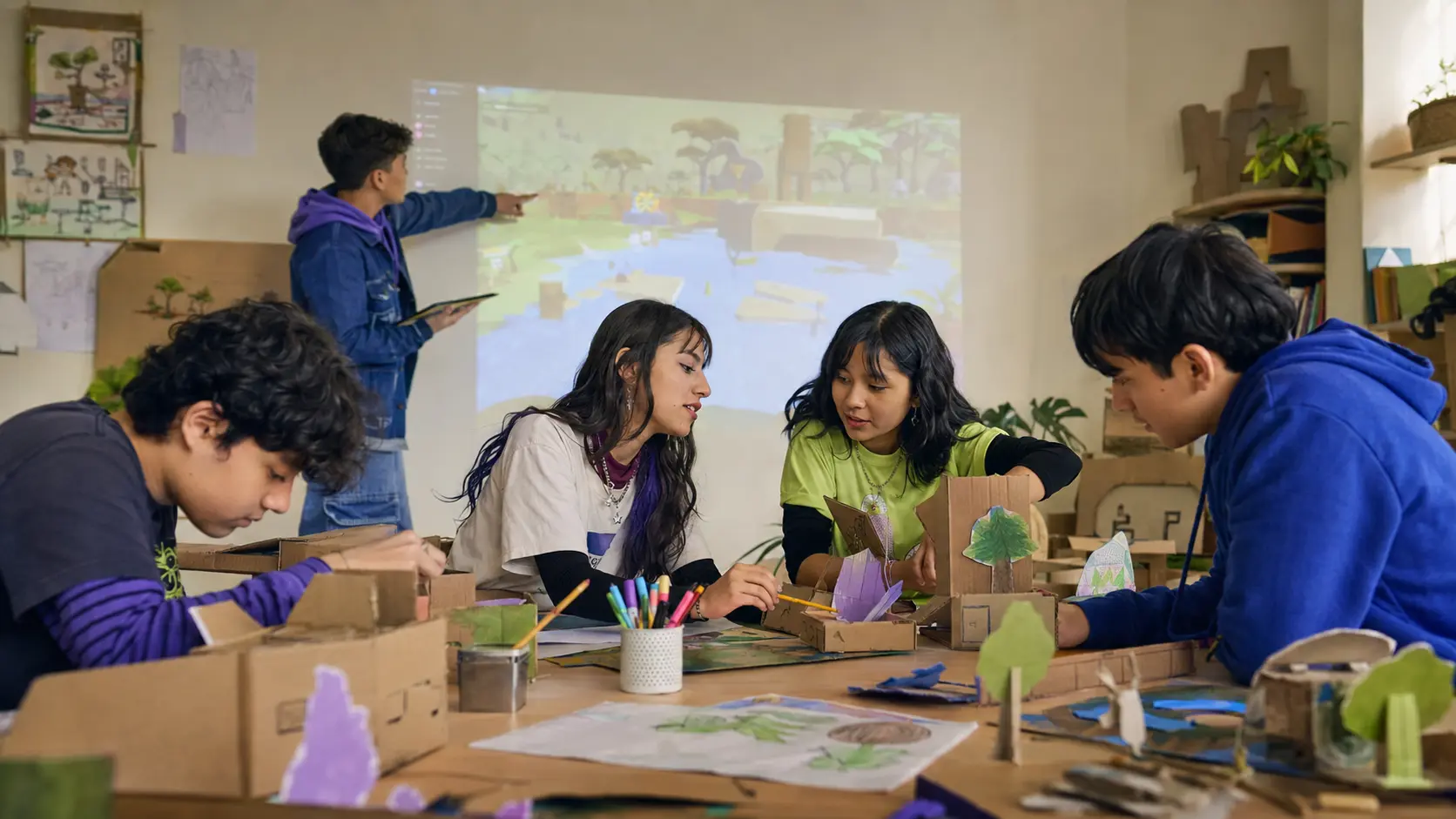Jóvenes latinoamericanos construyendo juntos una experiencia física