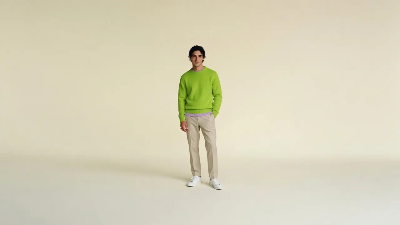 El mismo retrato editorial activado por un gesto de color verde Wiwo